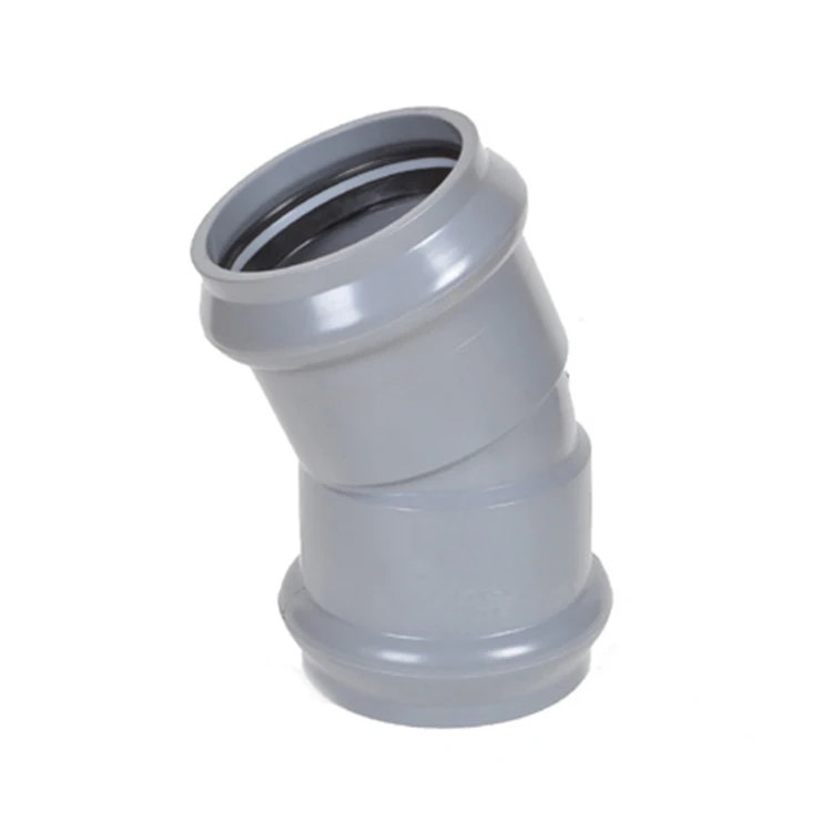 UPVC PVC Plastic Pipe Fitting 10 Inch 90 Degree Elbow Dimensions With Rubber Ring