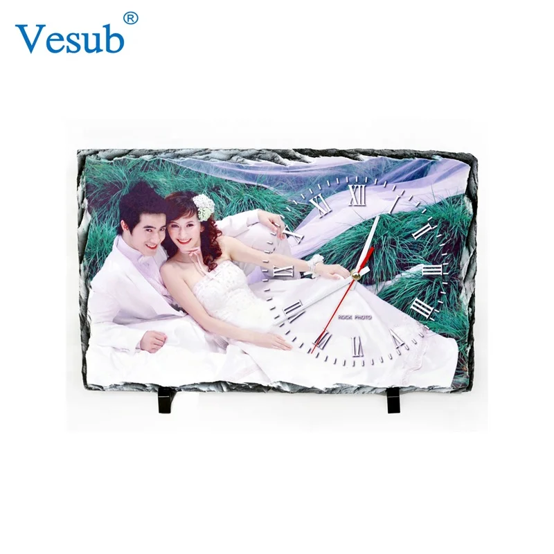 Sublimation Slate Photo Frame Wall Clock