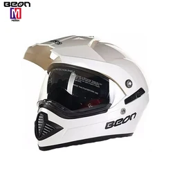 motocross helmet manufacturer BEON B-601 black orange double visors motorcycle helmet cross face helmet