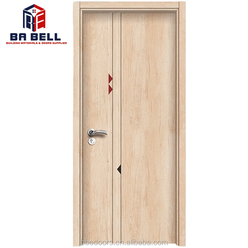 Modern Bangladesh pvc toilet door mdf pvc bathroom plastic interior door