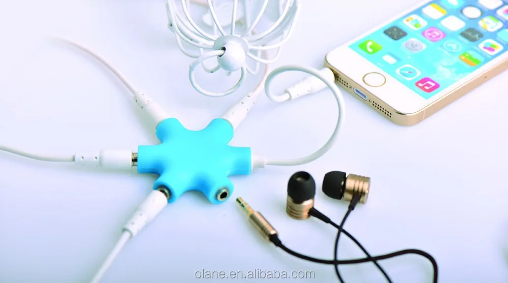 Belking Rockstar Cable Multi 5-Way 3.5MM Headphone Splitter White & Aux Cable