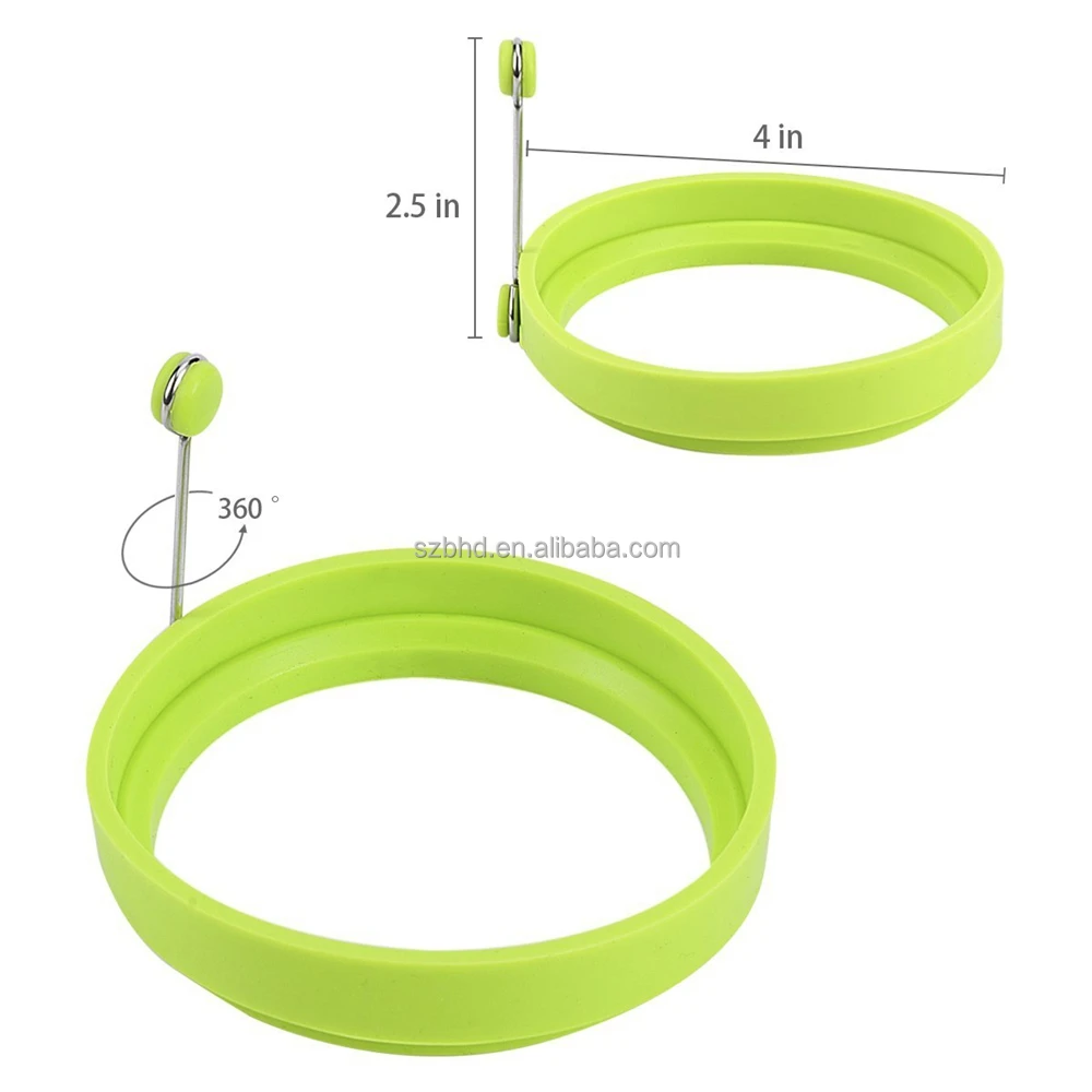 Премиум антипригарное круглое Силиконовое кольцо для яиц пищевого класса, форма для блинчиков, кольцо для яиц и блинов