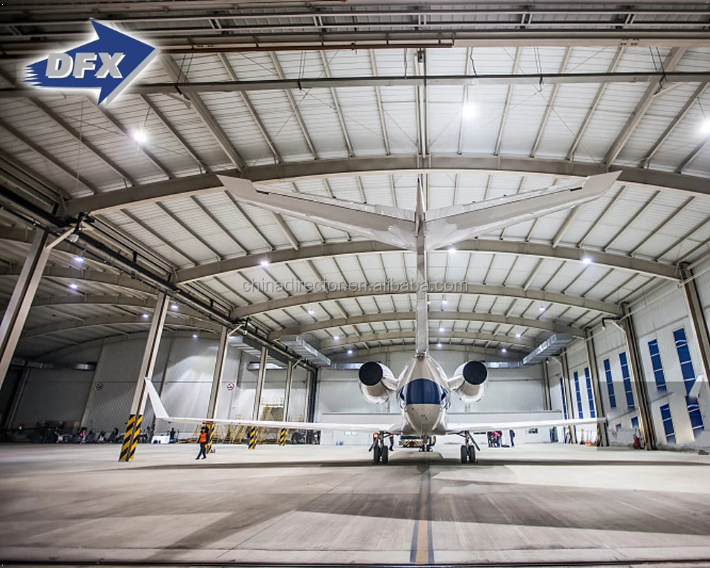 Ready Made Modern Big Span Prefab Metal Steel Structure Aircraft Hangar