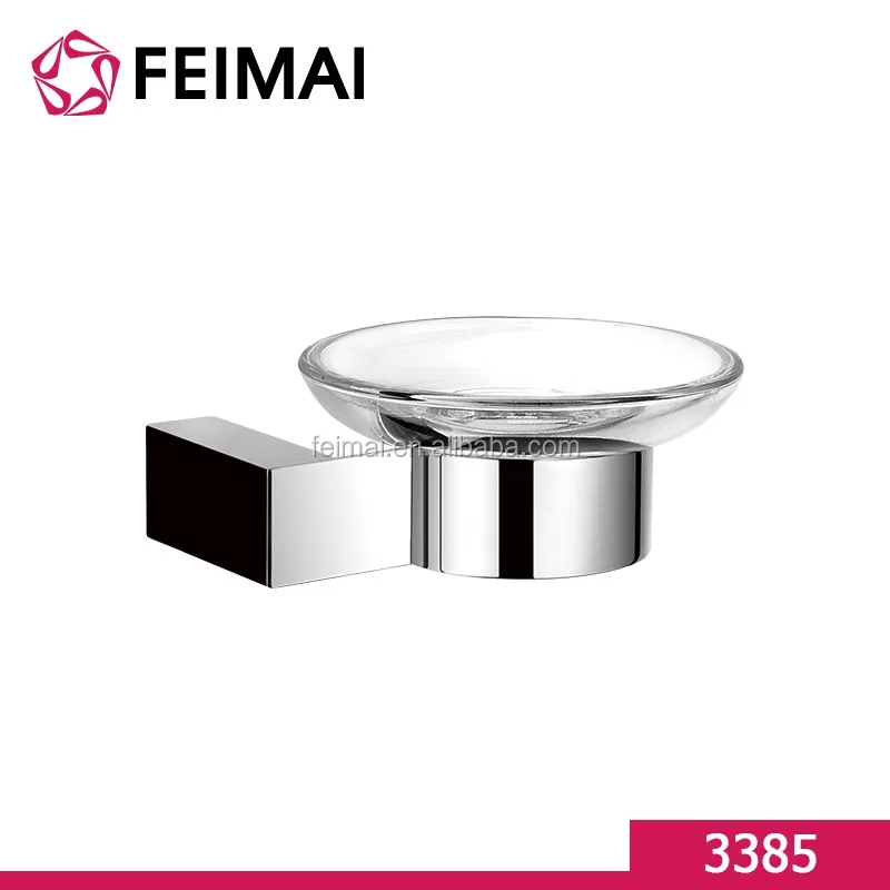 
Bathroom Accessories Brass Zinc Soap Glass Dish Holder 