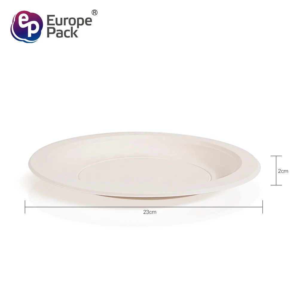 Wholesale high quality biodegradable corn starch 9 inch plastic plate for food
