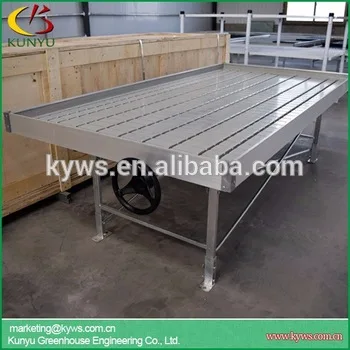 Seeding Bed For Greenhouse, Movable Seed bed,Hydroponic ABS rolling bench