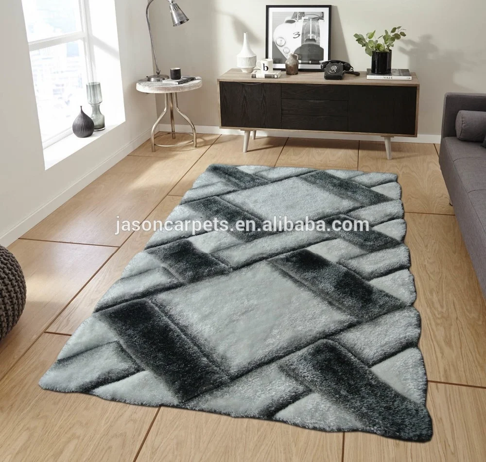 Modern large rug kids room carpet bedside mats non-slip carpets for Bedroom 3d Shaggy carpets and rugs