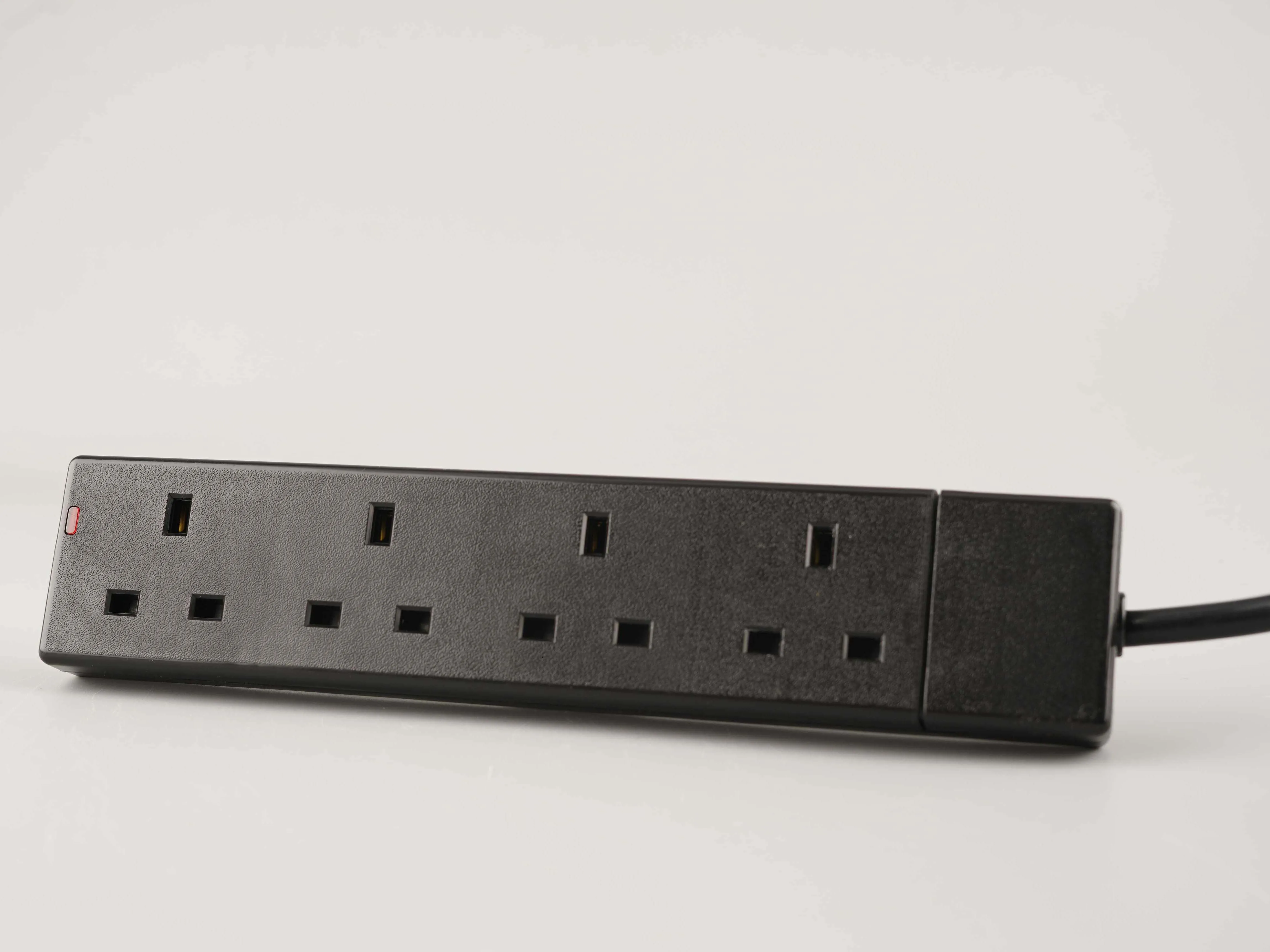 WK 4-Gang 13A UK Type Power Strip Extension Socket with Neon without Cable