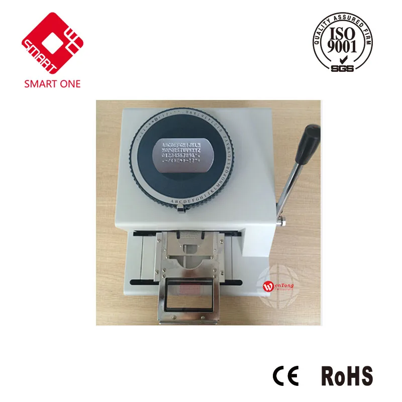 
52 Character Steel Metal ID Card Military Embossing Stamping Machine Manual Dog Tag Embosser 