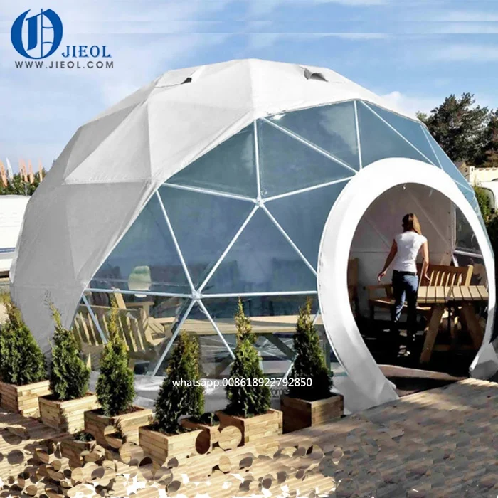 Роскошная геодезическая купольная палатка 4 м 5 6 Купольный Дом igloo для продажи
