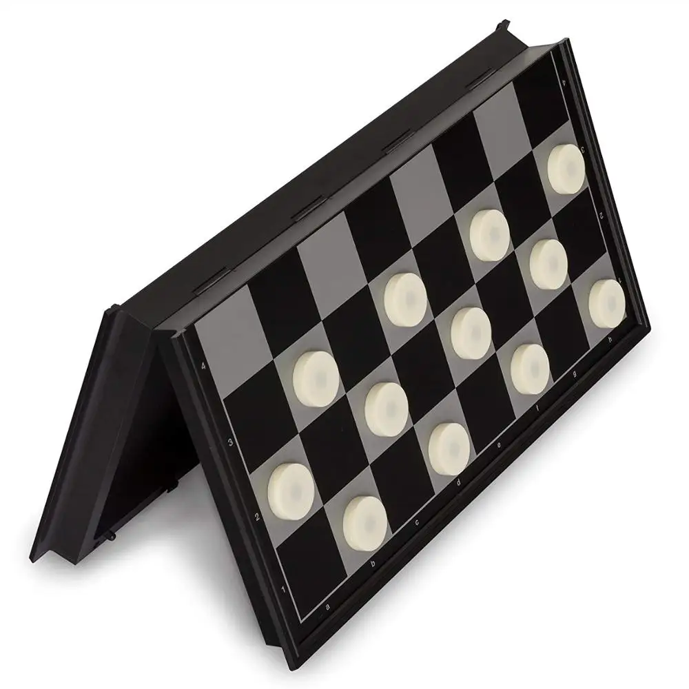 
Imports 2 in 1 Travel Magnetic Chess and Checkers Game Set 