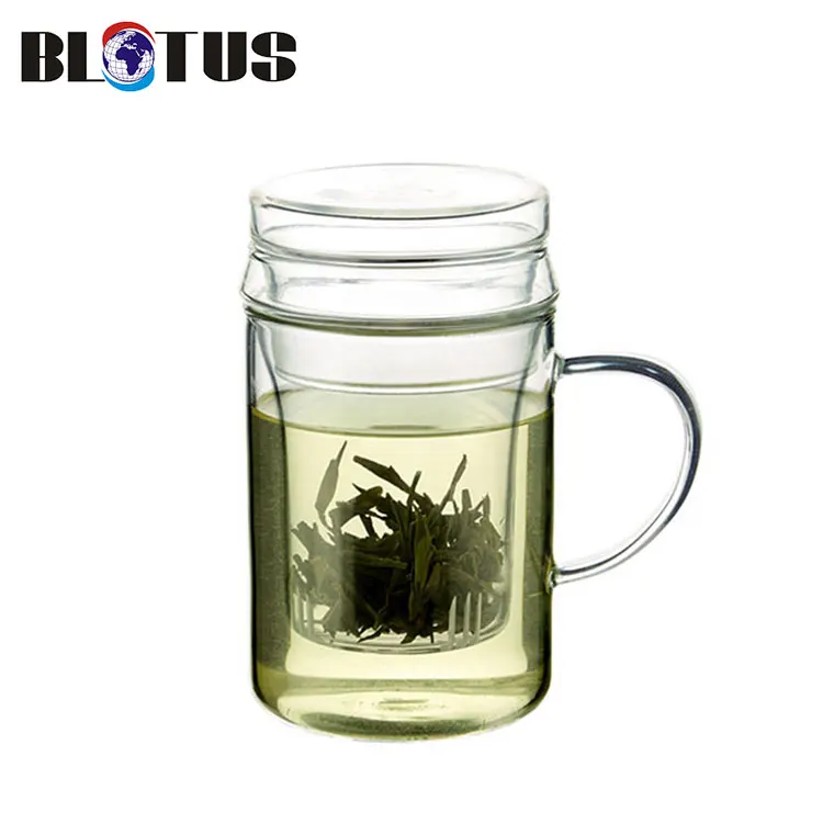 Тонкая чашка из боросиликатного стекла с крышкой