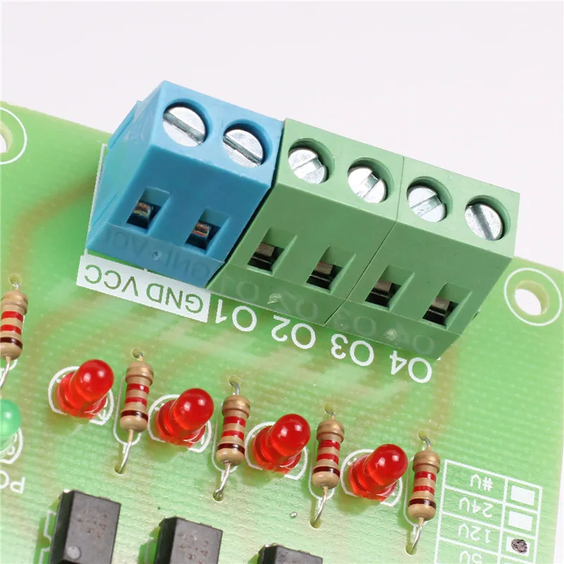24V to 24V PLC Signal Level Voltage Converter Board 4Bit Optocoupler Isolator Isolation