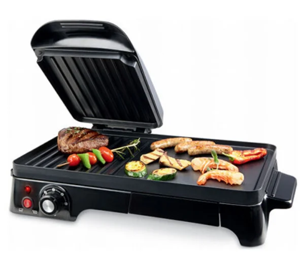 2 in 1 ceramic coated electric griddle and grill