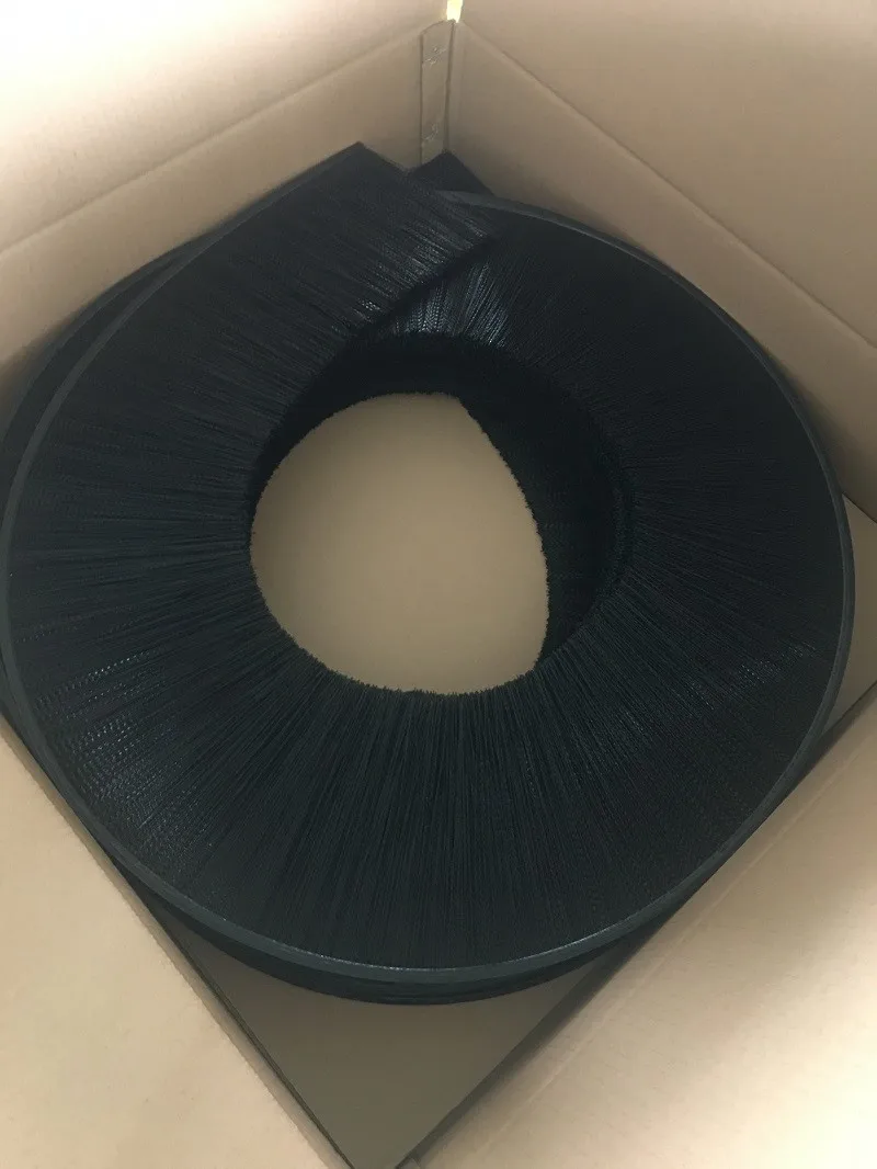 TDF Flexible channel strip brush with aluminum holder for door sealing