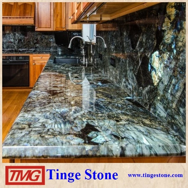 
Labradorite blue granite tile for kitchen countertop 