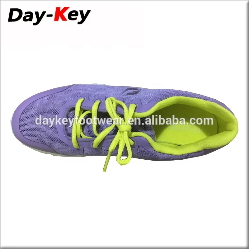 Purple dottedwomen mesh golf shoes/ty dotted cow hide water proof lady golf shoes/amazing sneakers