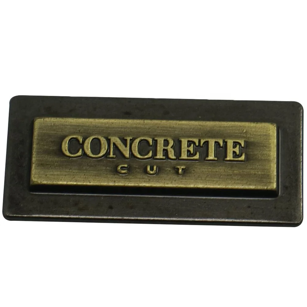 
custom handbag metal tag label 