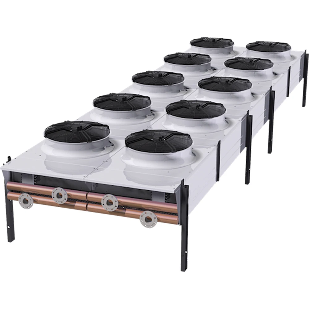 Floor standing Ethylene glycol fluid copper tube dry air cooler industrial