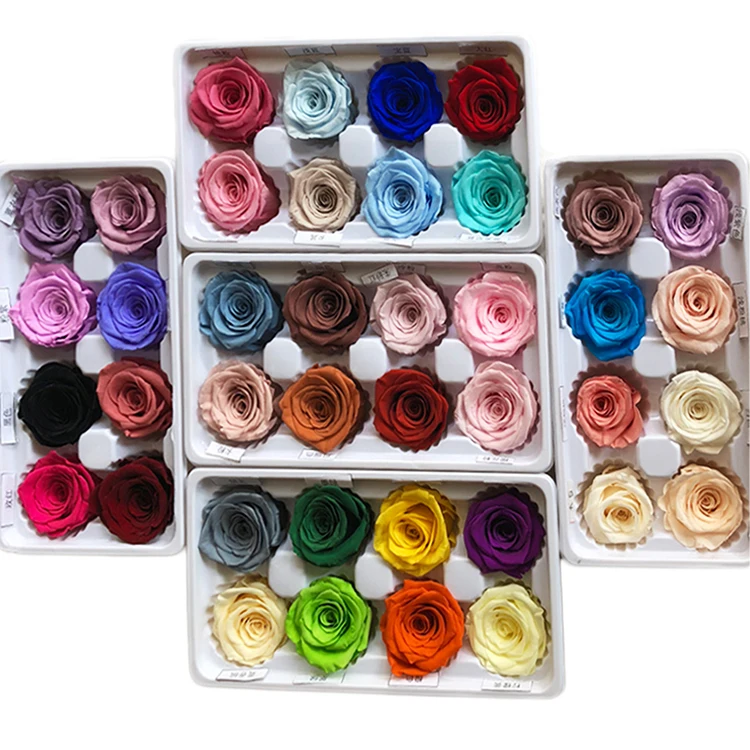 
Best Quality Real Eternal Forever Preserved Rose Head For Festival Decoration 