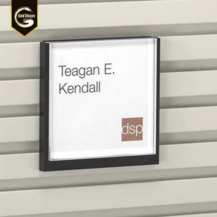 Custom hanging Frosted Tempered Glass interior non-illuminated signage  office guid system wayfinding and directional sign