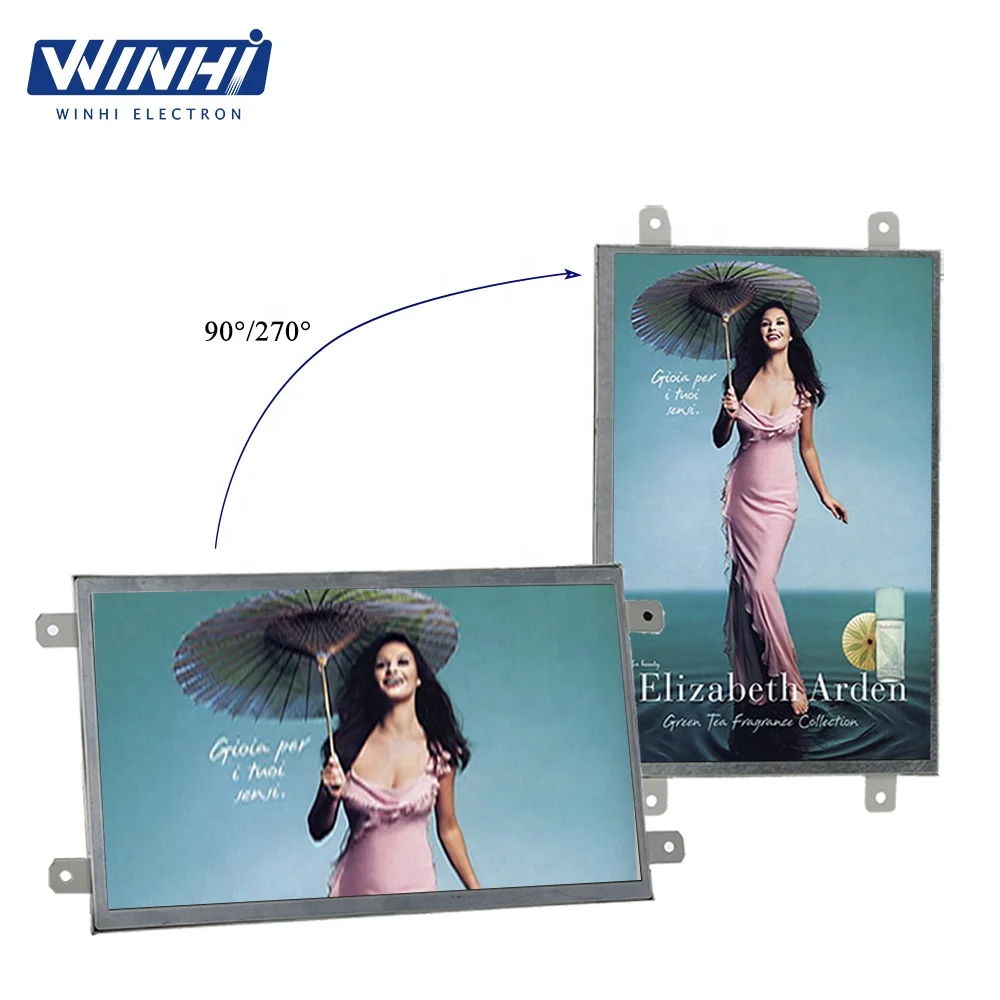 10.6in open frame see through lcd monitor video screen advertising display