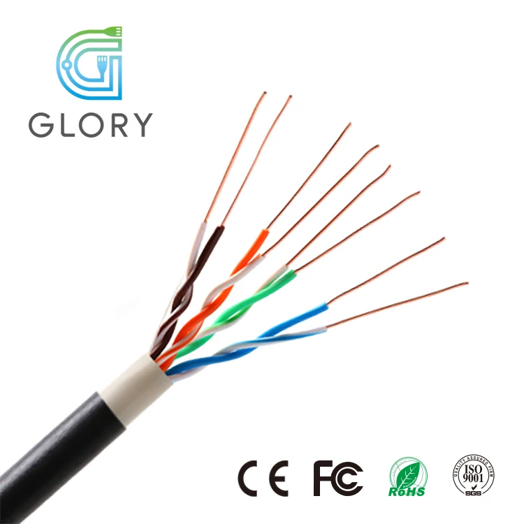 Glory OEM Service Ethernet Bulk Cable Outdoor Waterproof Cat 5e 24awg 1000ft UTP Cat5e Lan Cable