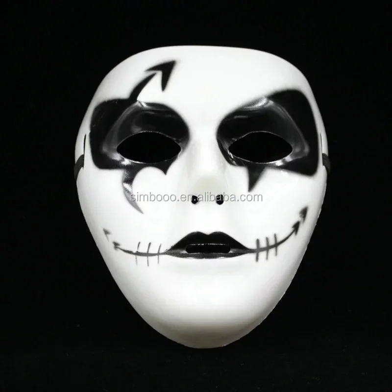 2017 Hot Sell halloween hand-painted masks, street dance masks, plastic hand painted masks