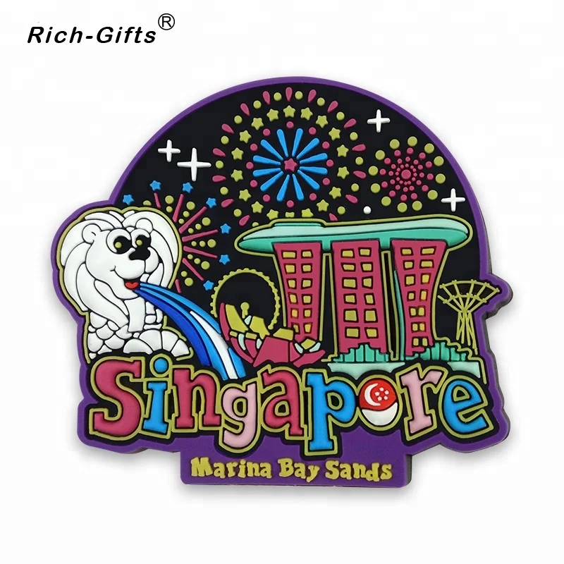 
Wholesale Custom World City 3D Fridge Magnet For Singapore 