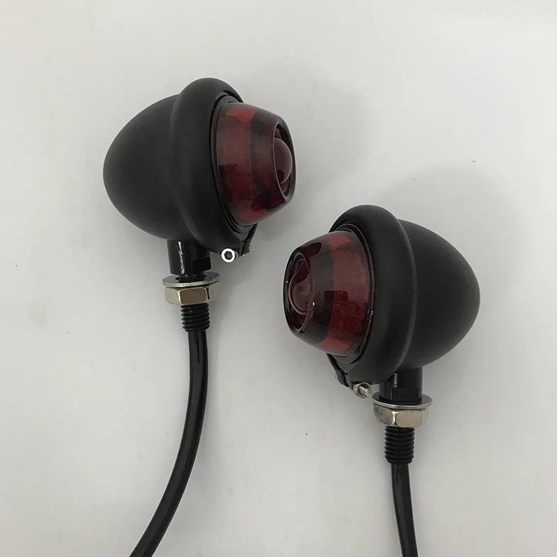 Motorcycle Turn Signals LED Bulb Indicators Motorbike Blinkers Lamp Lights Fits Cafe Racer Bobber Motorrad Bullet Blinker Licht