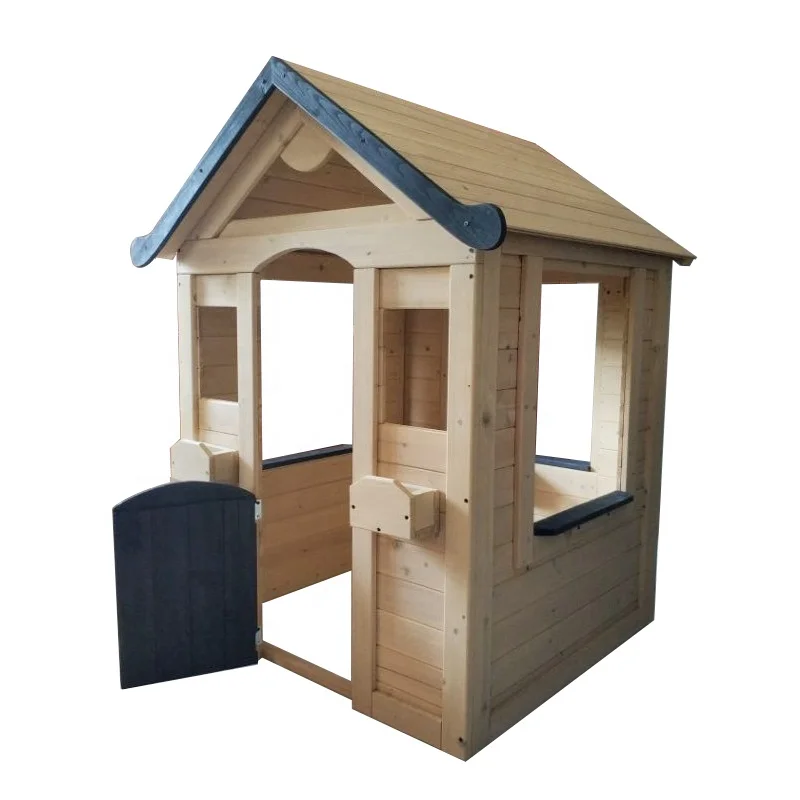 OEM  kids wooden DIY outdoor playhouse for sale