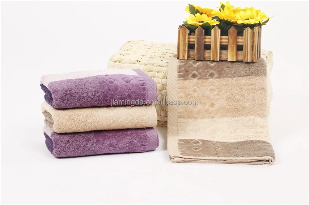 
Wholesale Comfortable Velvet Checked Face Towel 100% Cotton 