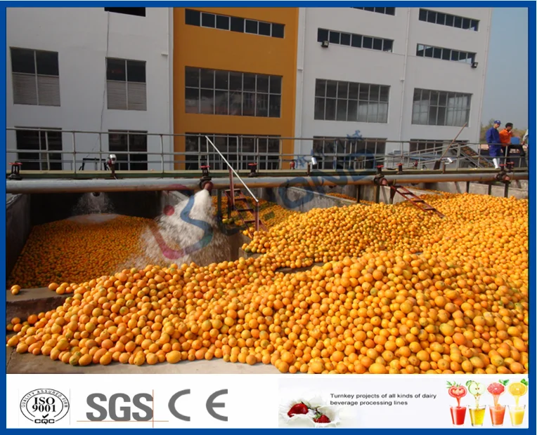 Citrus Juice Processing Line Orange Juice Processing Equipment Lemon Production Plant Silver Customized Provided PLC Cleaning