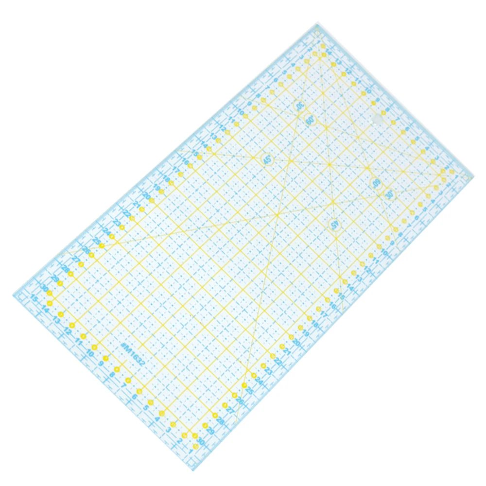 quliting rulers (metric & imperial) Patchwork Ruler High Grade Acrylic Material Transparent Ruler Scale 16*32CM 1 pcs #M1632
