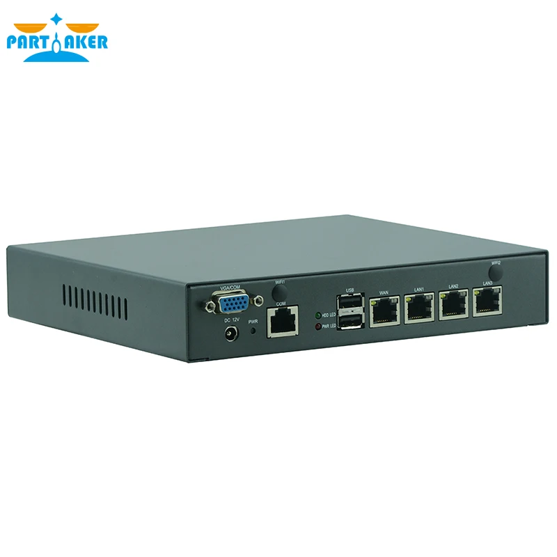 
F1 Mini PC J1900 Quad Core Intel Atom D525 Network Security Control Desktop Firewall Router Mini Computer 4 LAN 