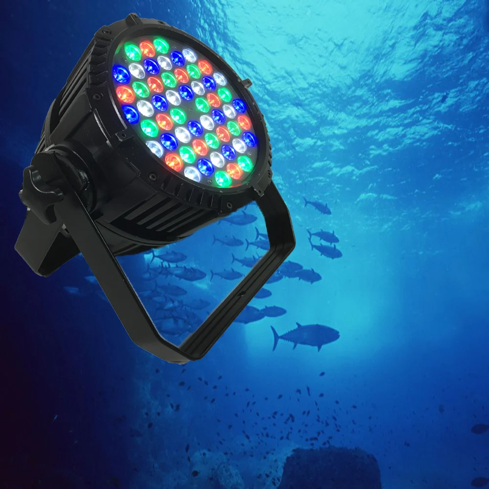 Waterproof outdoor type led par 64 led 54 3w par can dmx stage light with flight case