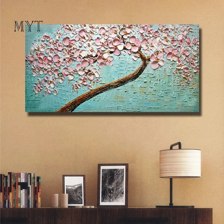 
Modern Oil Painting Hot Sale Discount Pink Tree 3D Flower Nail Art Decorations 