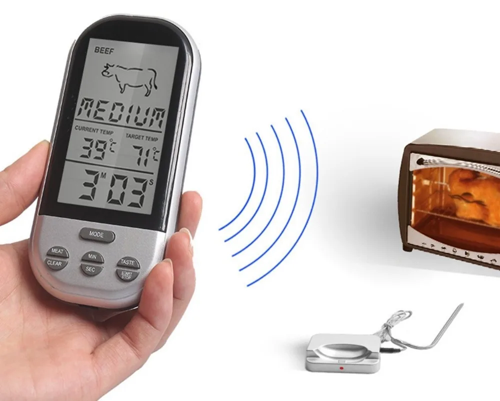 Amazon Hot Sale Wireless Instant Read Turkey Cooking Steak Thermometer Digital Meat Thermometers for BBQ and Oven