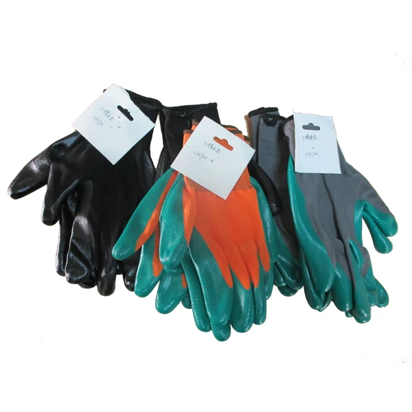 
Nylon Coated Nitrile Gloves With CE Certificate 