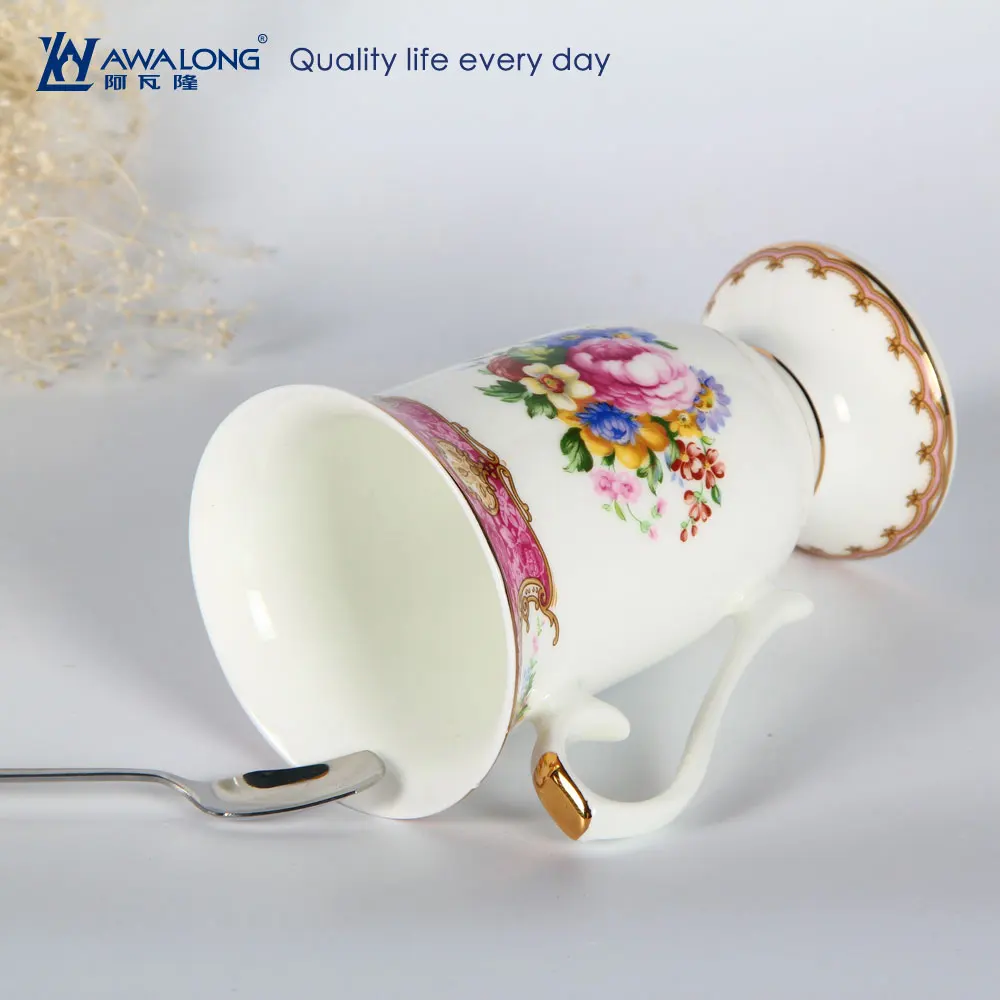 custom made ceramic tea cup / unique fine bone tea mugs / conventional royal tea cup