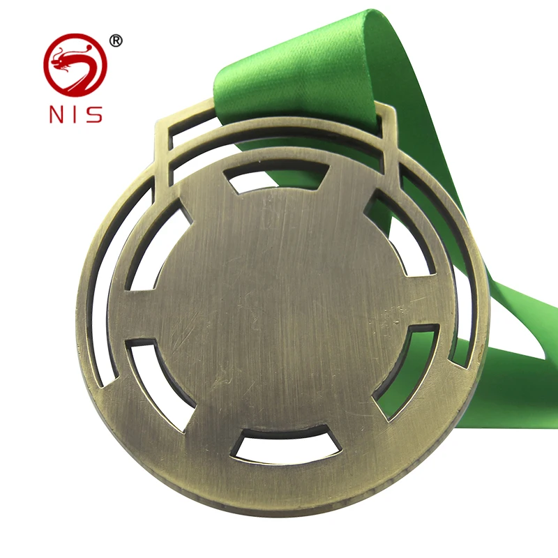 Cheap 3d antique copper souvenir metal custom round brass logo medal