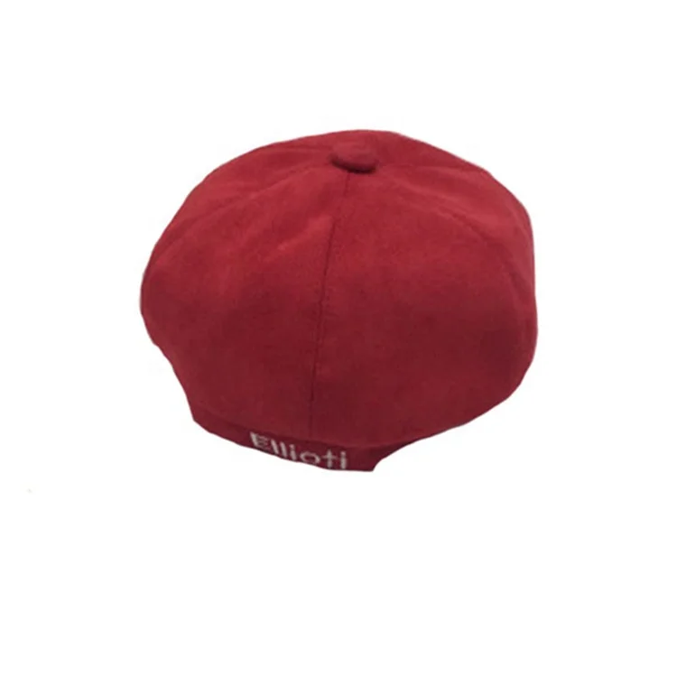 
2019 Winter New Italian Fashion Cheap Man And Women Woollen Embroidery Beret Octagonal Hats 