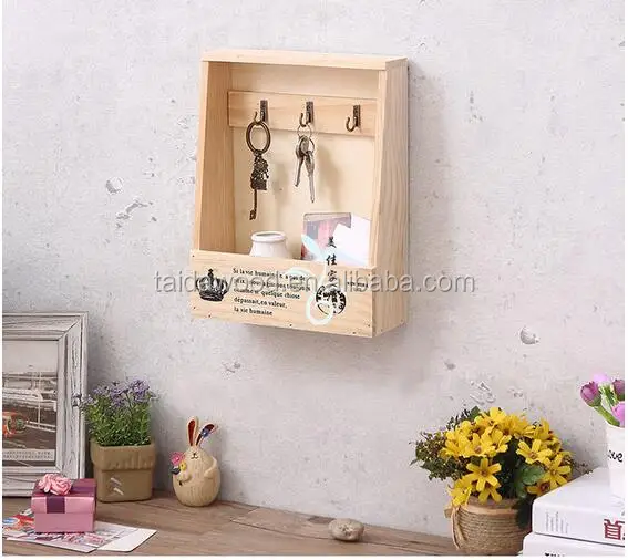 home decoration Eur style wall hanging wooden key holder box