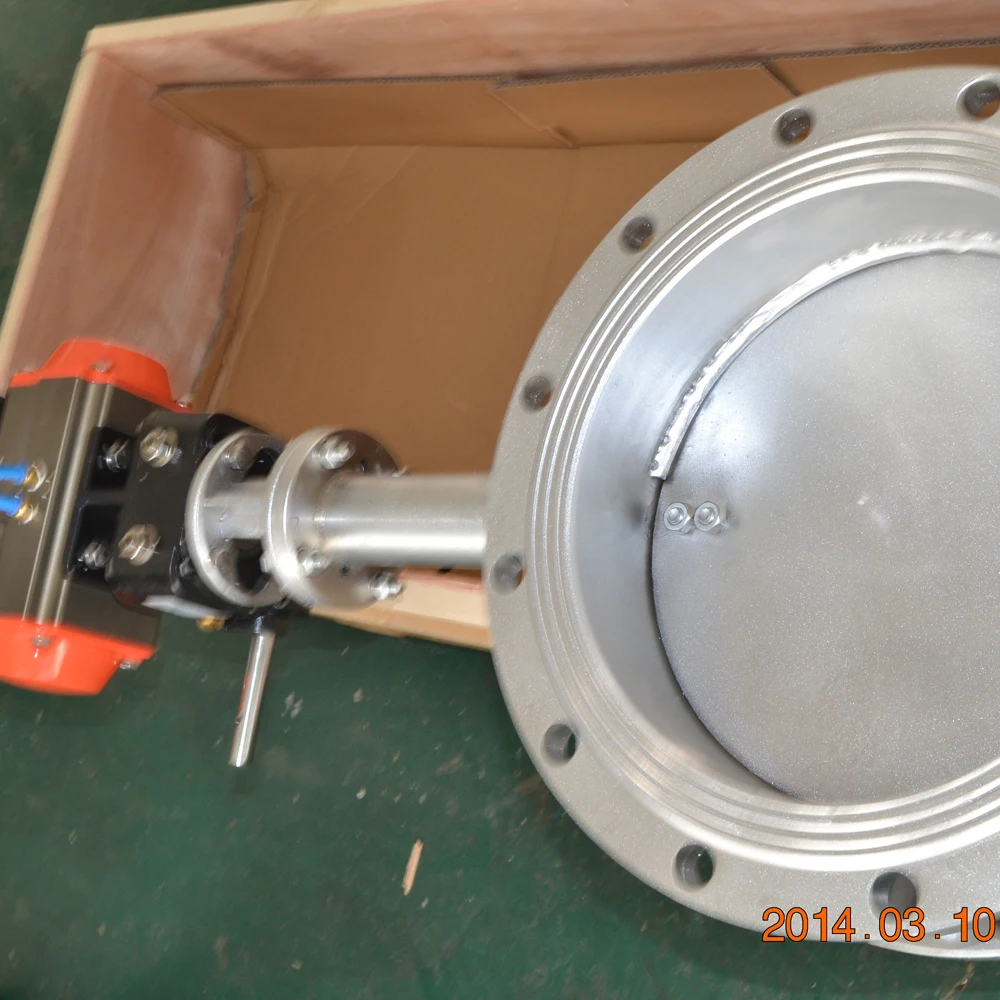 single acting High temperature pneumatic Flange Ventilation Butterfly valve