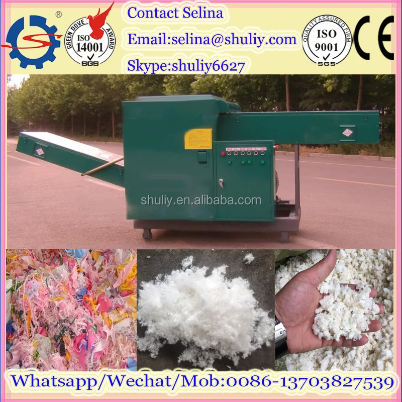 fabric shredding machine/cotton waste yarn cutting machine/used clothing shredder