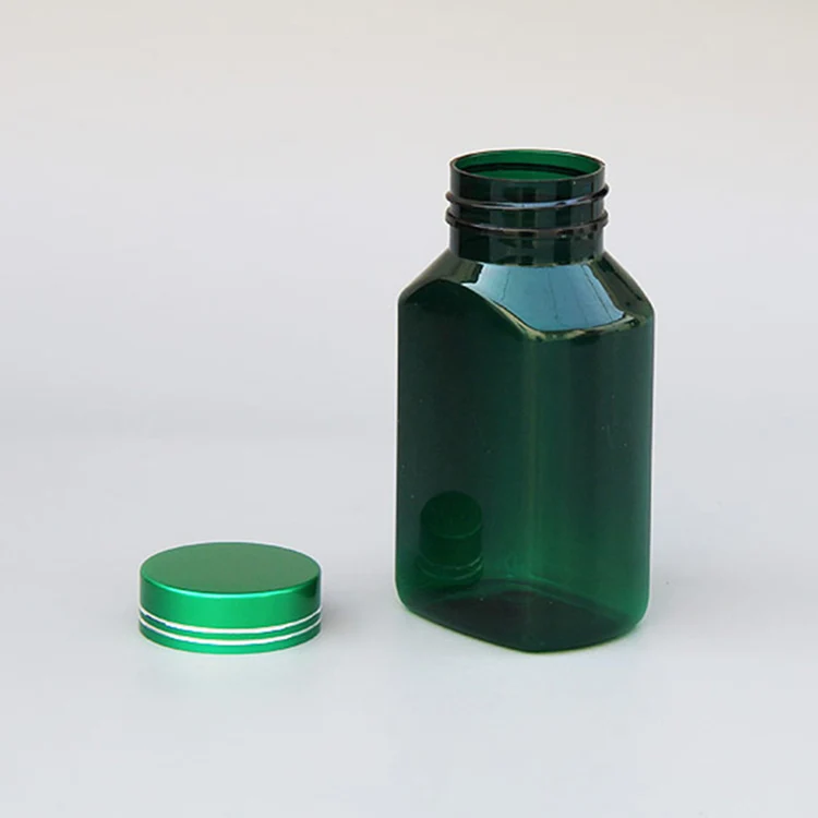 Wholesale Plastic 150ml Food Sealed Capsule Tablet Square Transparent  PET Container