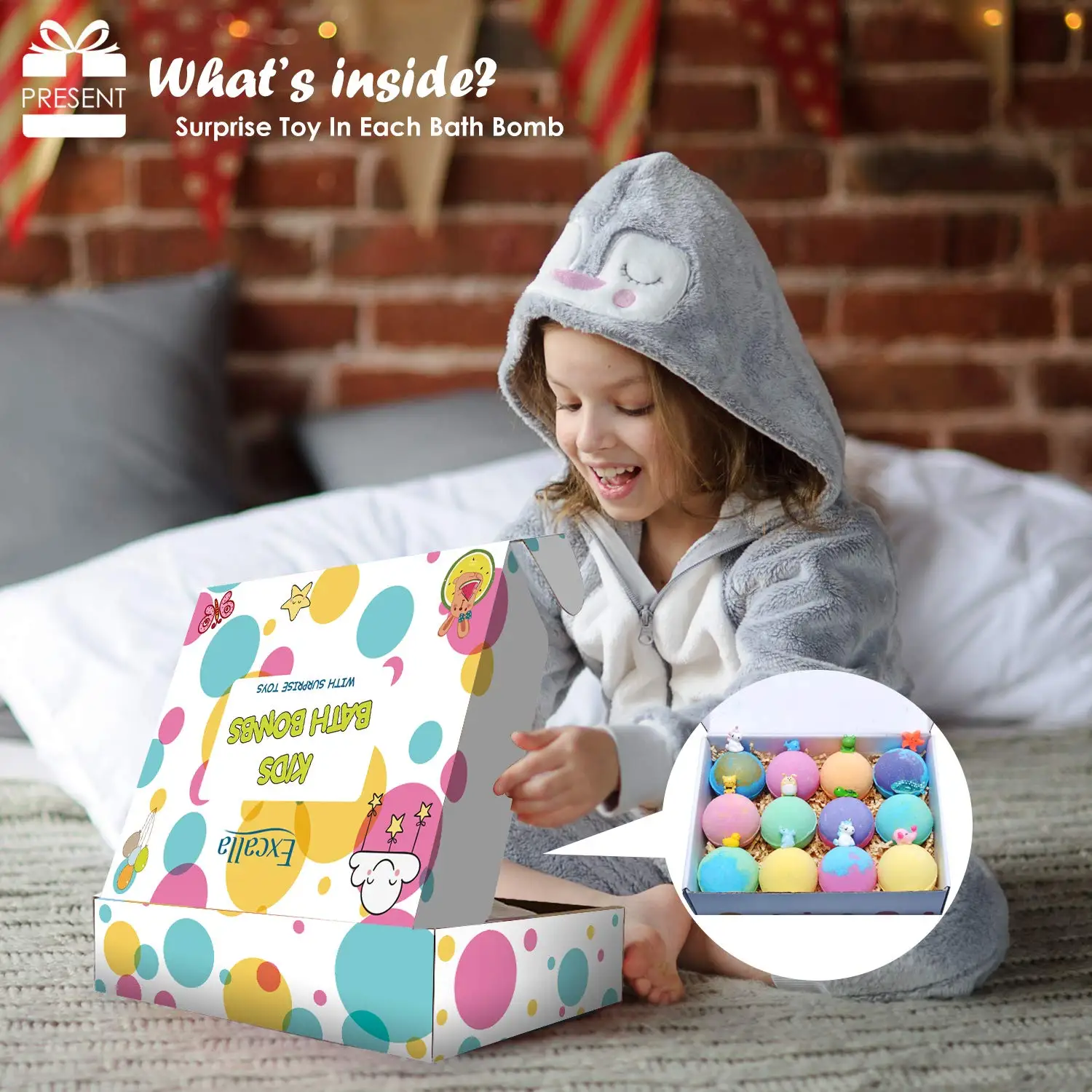 
Kids Bath Bombs with mascot Surprise Toys Bubble Bath Fizzies Natural Vegan Essential Oil spa organic bath Balls for children 