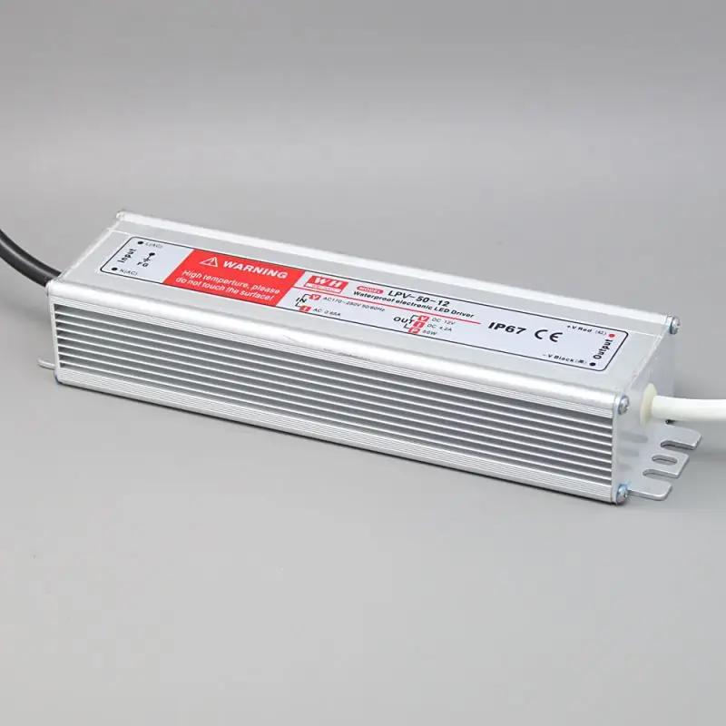 охлаёдения алюминиевого оболочки 2a импульсный блок питания 50w 24 вольт светодиодный источник питания