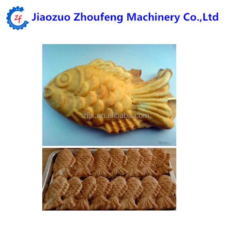 Commercial Korean snack fish cake machine Taiyaki oven grill fish shape cake waffle maker
