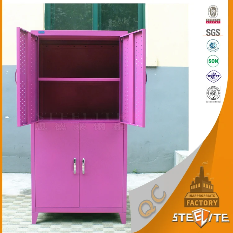 Home decor waterproof 4 door steel kitchen cabinet dish rack/storage cabinets metal locker with air vent